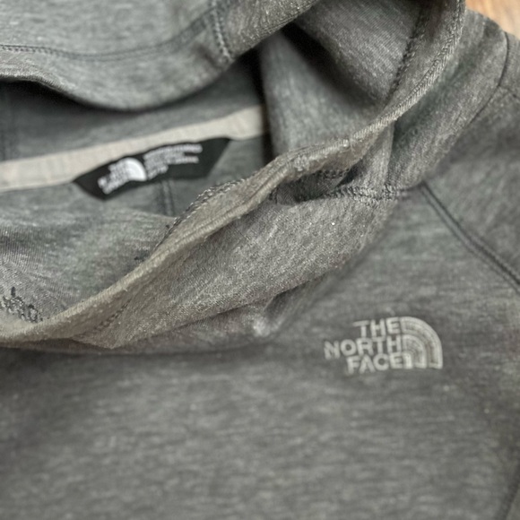 The North Face Hoodie sweater Women's Cowl Neck Grey Pullover Size XS Pocket - Picture 3 of 4